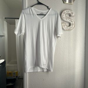 Calvin Klein White V neck tshirt.